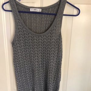 Zara silver sparkle tank